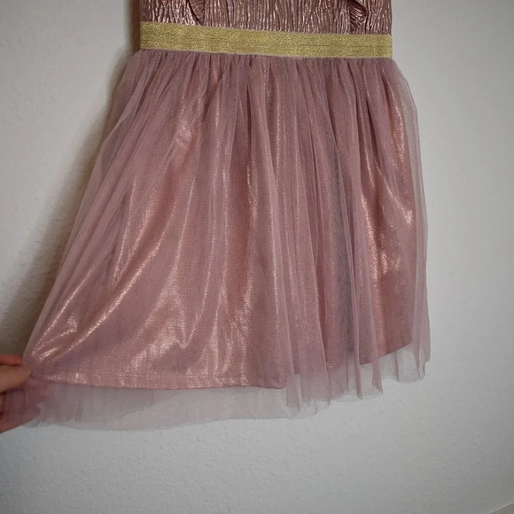 Nannette Kids Pink Dress Metallic Sz 6X Sparkly Tulle Party Princess Ballerina - Picture 6 of 16